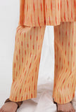 Set Of 2: Orange Ikat Cotton Kurta & Pants