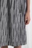 Black Ikat Wrap Around Cotton Dress