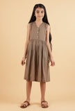 Weathered Woodland Brown Mulmul Dress