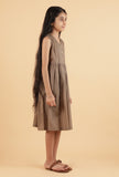 Weathered Woodland Brown Mulmul Dress