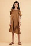 Tan Brown Mulmul Dress