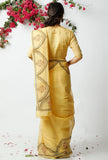 The Somber Yellow Kota Doria Saree