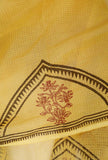 The Somber Yellow Kota Doria Saree