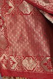 Coral Pink Chanderi Brocade Dupatta