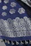 Sapphire Blue Chanderi Brocade Dupatta