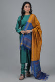 Ochre & Ecobalt Blue Ikat Dupatta