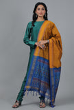 Ochre & Ecobalt Blue Ikat Dupatta