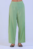 Set Of 2: Green Cotton Kurta with Pant Set