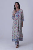 Set Of 2: Multicolor Motif Cotton Kurta & Pant Set