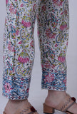 Set Of 2: Multicolor Motif Cotton Kurta & Pant Set