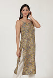 Kalamkari Printed Yellow Color Cotton Slip