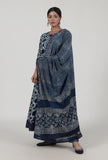 Indigo Printed Blue Cotton Dupatta