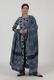 Indigo Printed Blue Cotton Dupatta