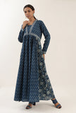 Ajrakh Print Blue Cotton Dress