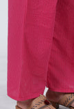 Set Of 2: Pink Cotton Kurta & Pant Set