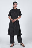 Set Of 2: Black Cotton Kurta & Pant Set