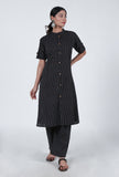 Black Cotton Kurta