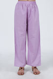 Set Of 2: Lavender Cotton Kurta & Pant Set