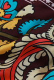 Blue & Brown Digital Print Modal Silk Saree