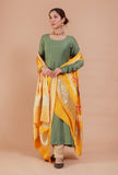 Yellow Digital Print Modal Silk Dupatta