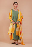 Yellow Digital Print Modal Silk Dupatta