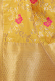 Yellow Color Semi Silk Dupatta With Zari Weaving