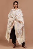 Off White Color Semi Silk Dupatta With Zari Weaving