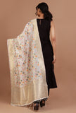 Off White Color Semi Silk Dupatta With Zari Weaving