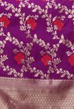 Purple Color Semi Silk Dupatta With Zari Weaving