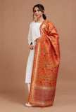 Mustard Yellow Color Semi Silk Dupatta With Zari Weaving