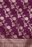 Purple Color Semi Silk Dupatta With Zari Weaving