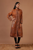 Windsor Tan & Multicolor Kani Embroidered Long Jacket