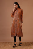 Windsor Tan & Multicolor Kani Embroidered Long Jacket