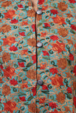 Teal Blue & Multicolor Ari Embroidered Kani Short Jacket