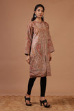 Beige & Multicolor Kani Embroidered Long Jacket