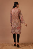 Beige & Multicolor Kani Embroidered Long Jacket