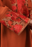 Orange Woolen Ari Embroidered Phiran- Free Size