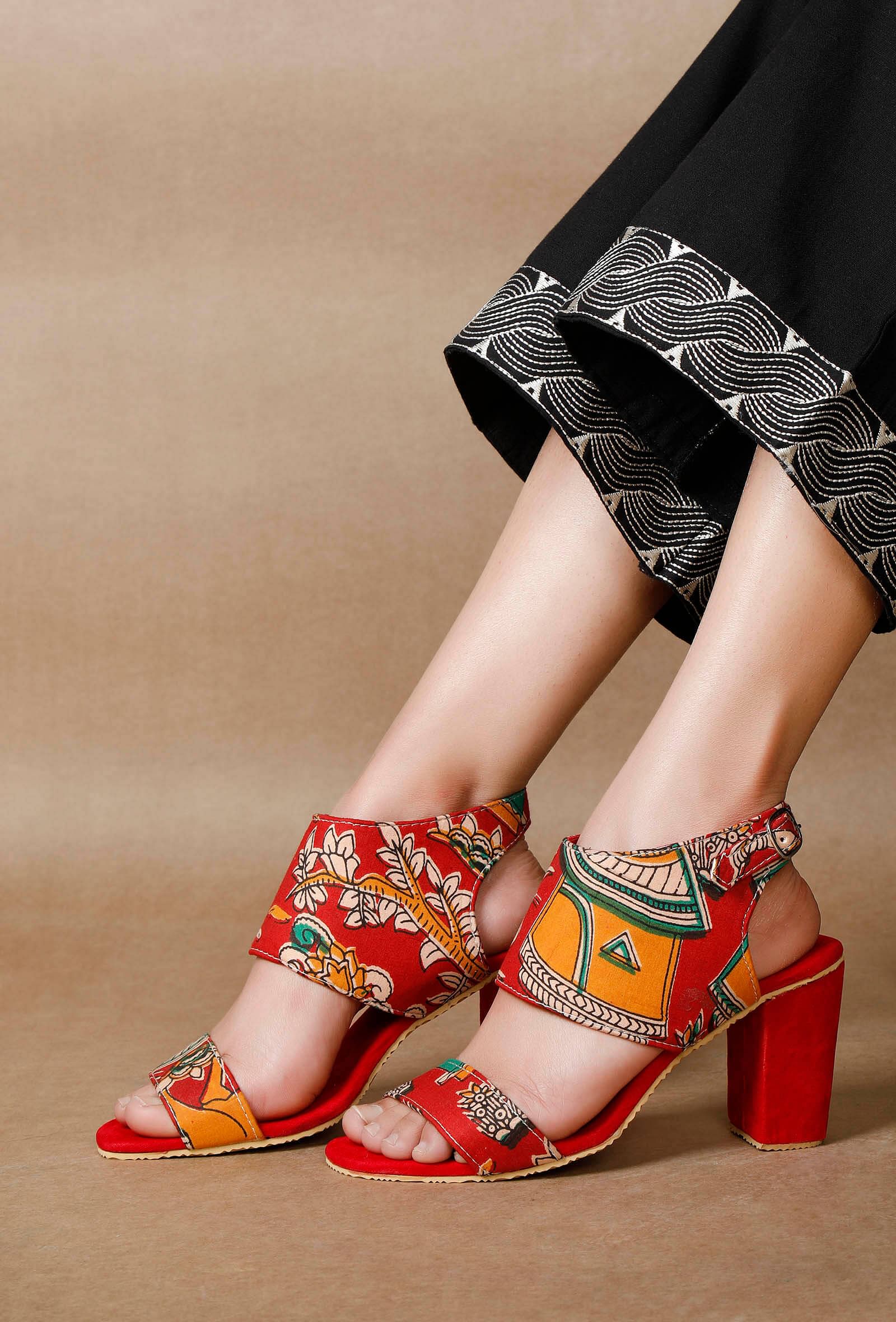 Buy Cream Heeled Sandals for Women by Sneak-a-Peek Online | Ajio.com