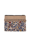 White Ajrakh Print Pouch Bag