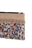 White Ajrakh Print Pouch Bag