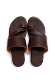 Ombre Brown Cruelty Free Leather Sliders