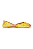 Tuscan Yellow with Pink Brocade Juttis