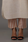 Orange and White Stripes Pure Woven Cotton Pants