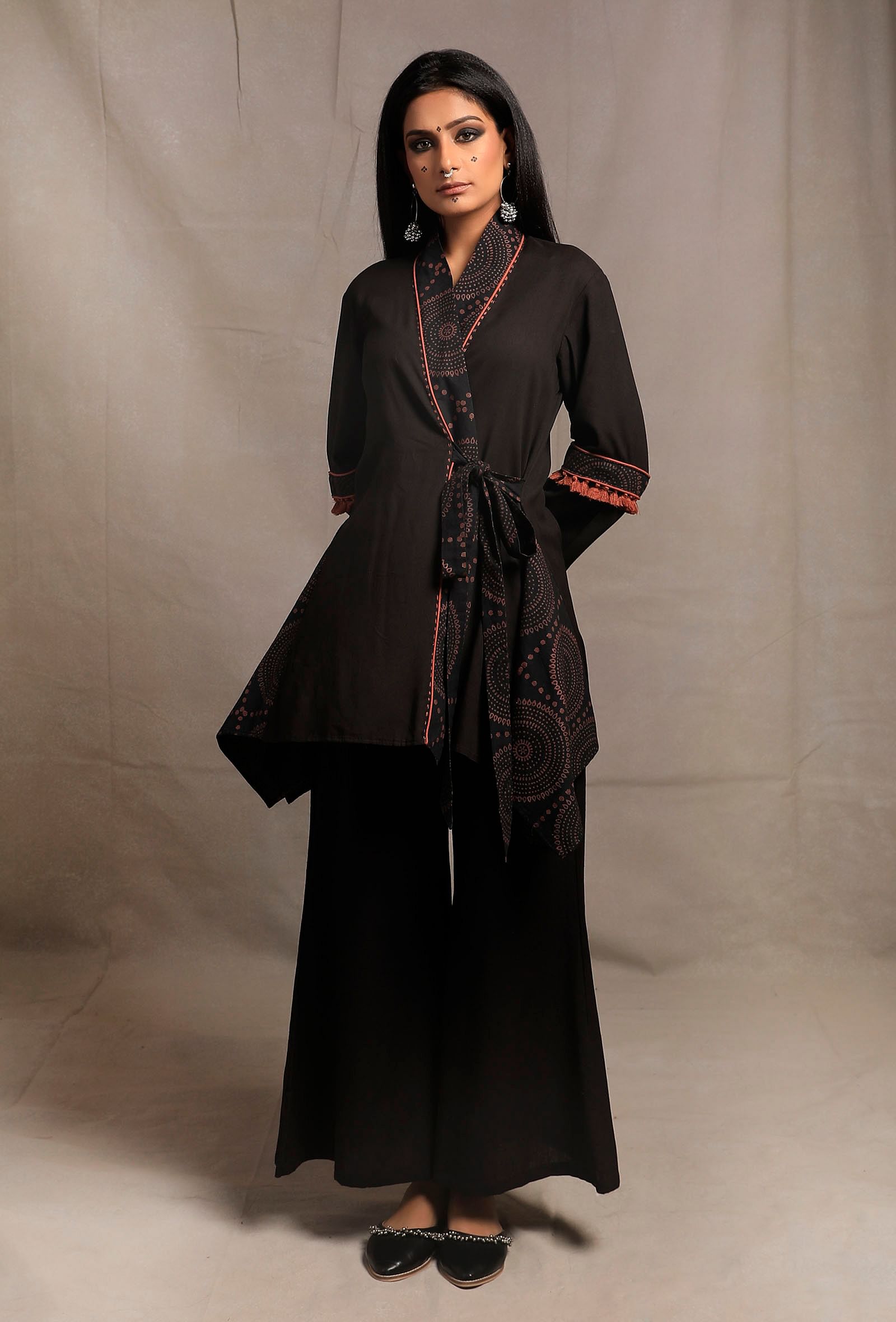 Black Pakistani Actress Anmol Baloch Palazzo Pant SFSA241839 – Siya Fashions