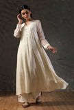 Beige Organza Sleeve Anarkali Kurta