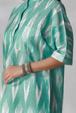 Aquamarine Green Ikkat Kurta