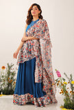 Bella Floral Print Ruffled Dupatta.