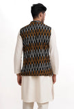 Black Ikat Nehru Jacket