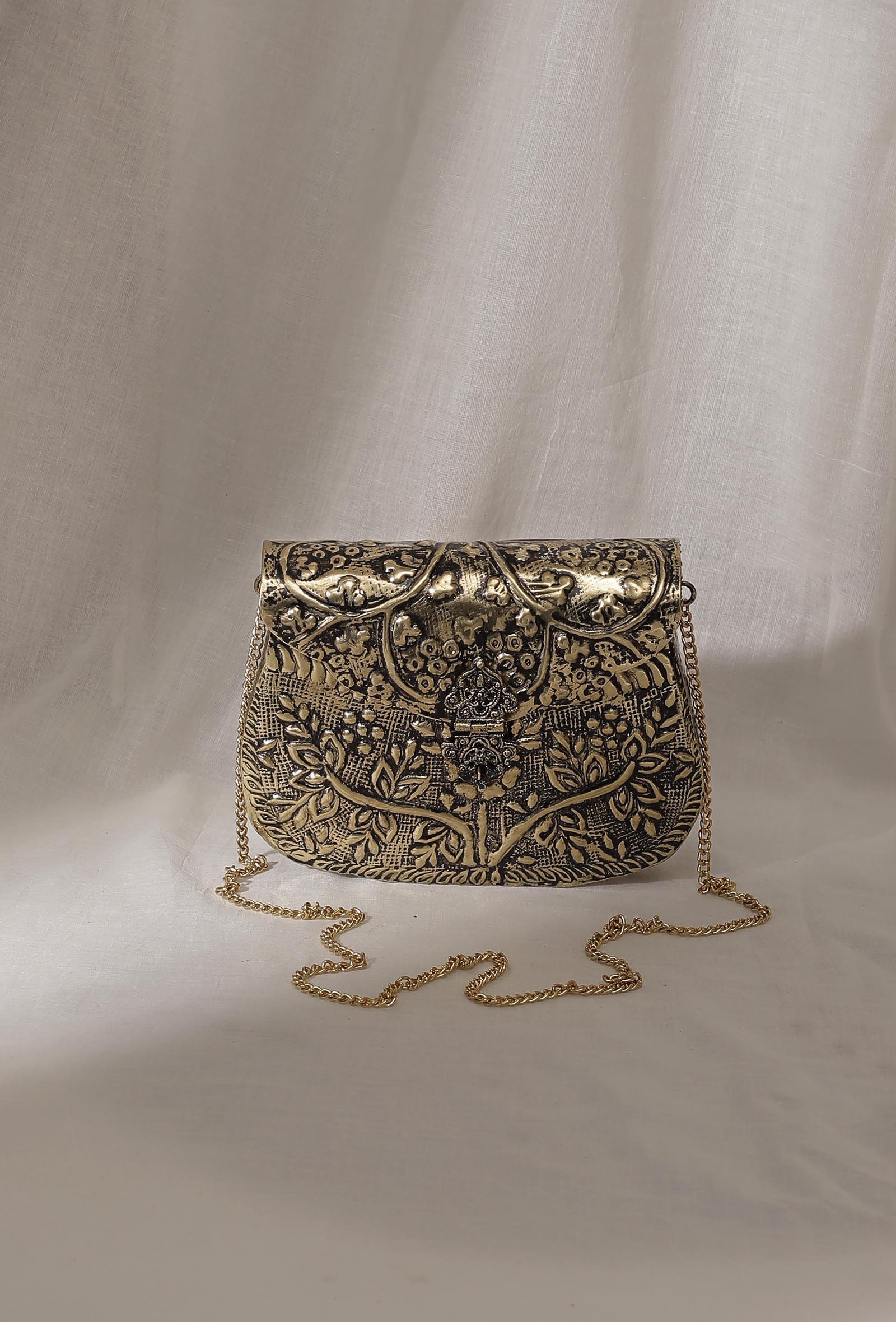 Buy Indian Gold Sequin Clutch Purse, Bag With Designer Pattern, Embroidery,  Velvet Fabric, Shoulder Strap and Handle for Wedding & Ethnic Wear. Online  in India - Etsy
